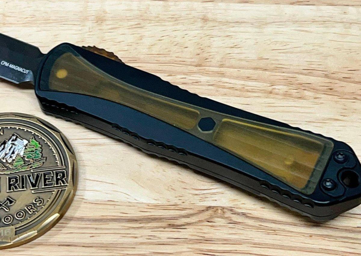 Heretic Manticore E Black Handle w/ Ultem Inlays & DLC MagnaCut Double Edge (USA) - NORTH RIVER OUTDOORS