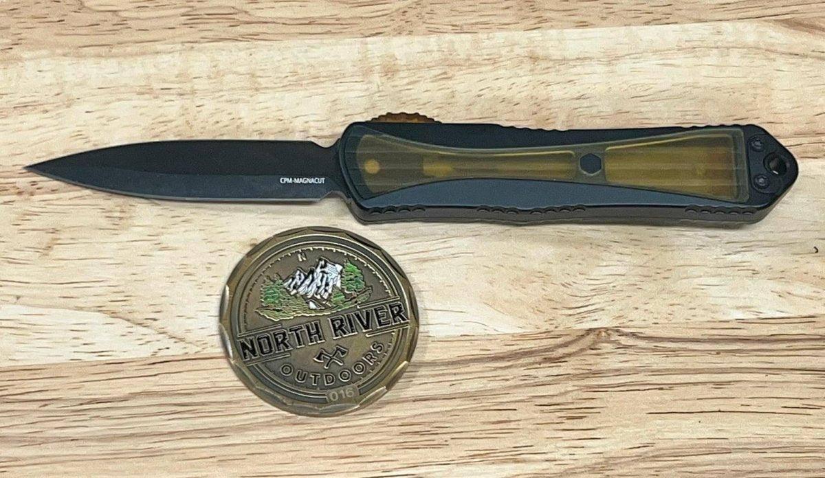 Heretic Manticore E Black Handle w/ Ultem Inlays & DLC MagnaCut Double Edge (USA) - NORTH RIVER OUTDOORS