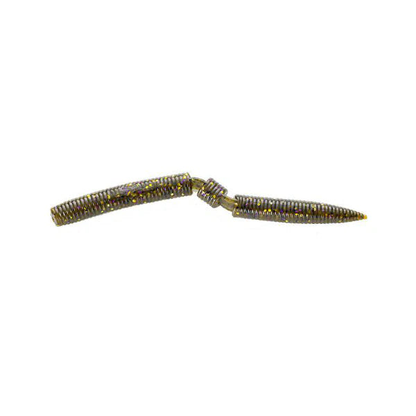 Lake Fork Trophy Lures Hyper Stick 5" Green Pumpkin Gold & Purple Flake