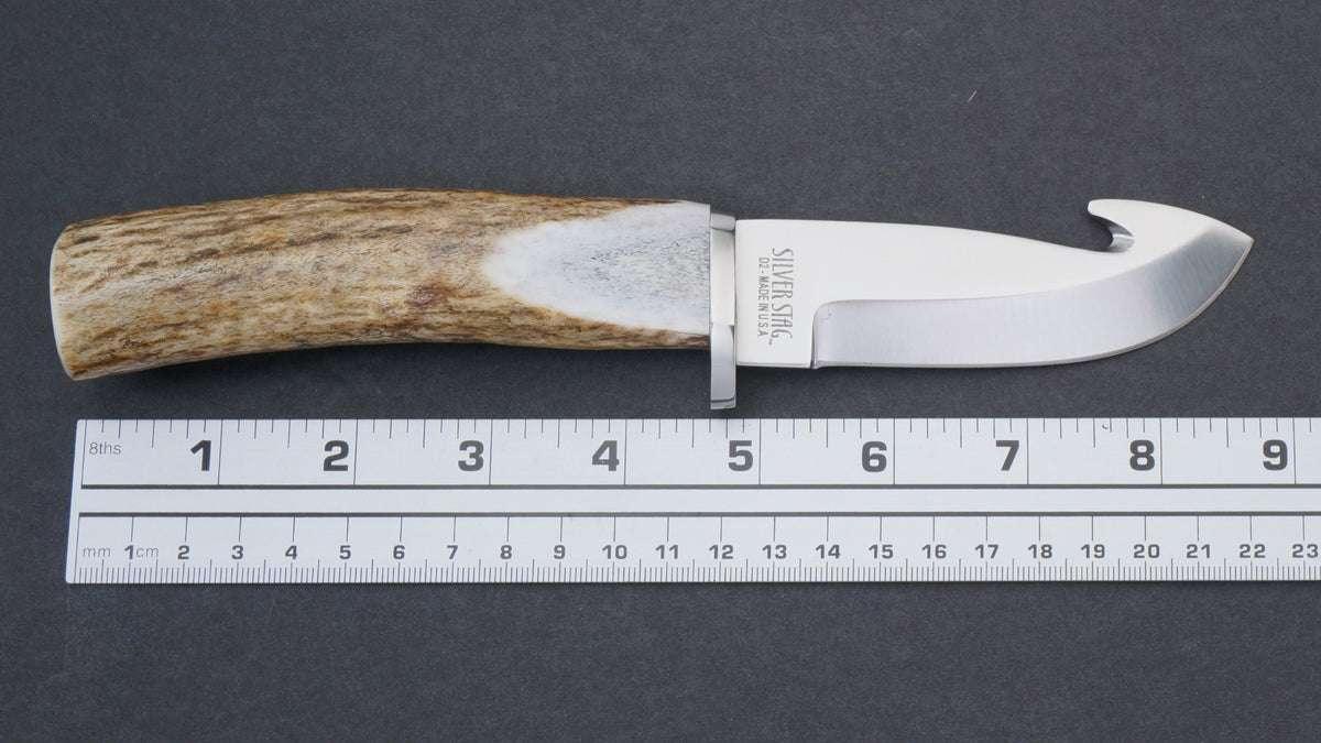 Silver Stag Big Gamer Elk Handle D-2 Fixed Blade Knife - NORTH RIVER OUTDOORS