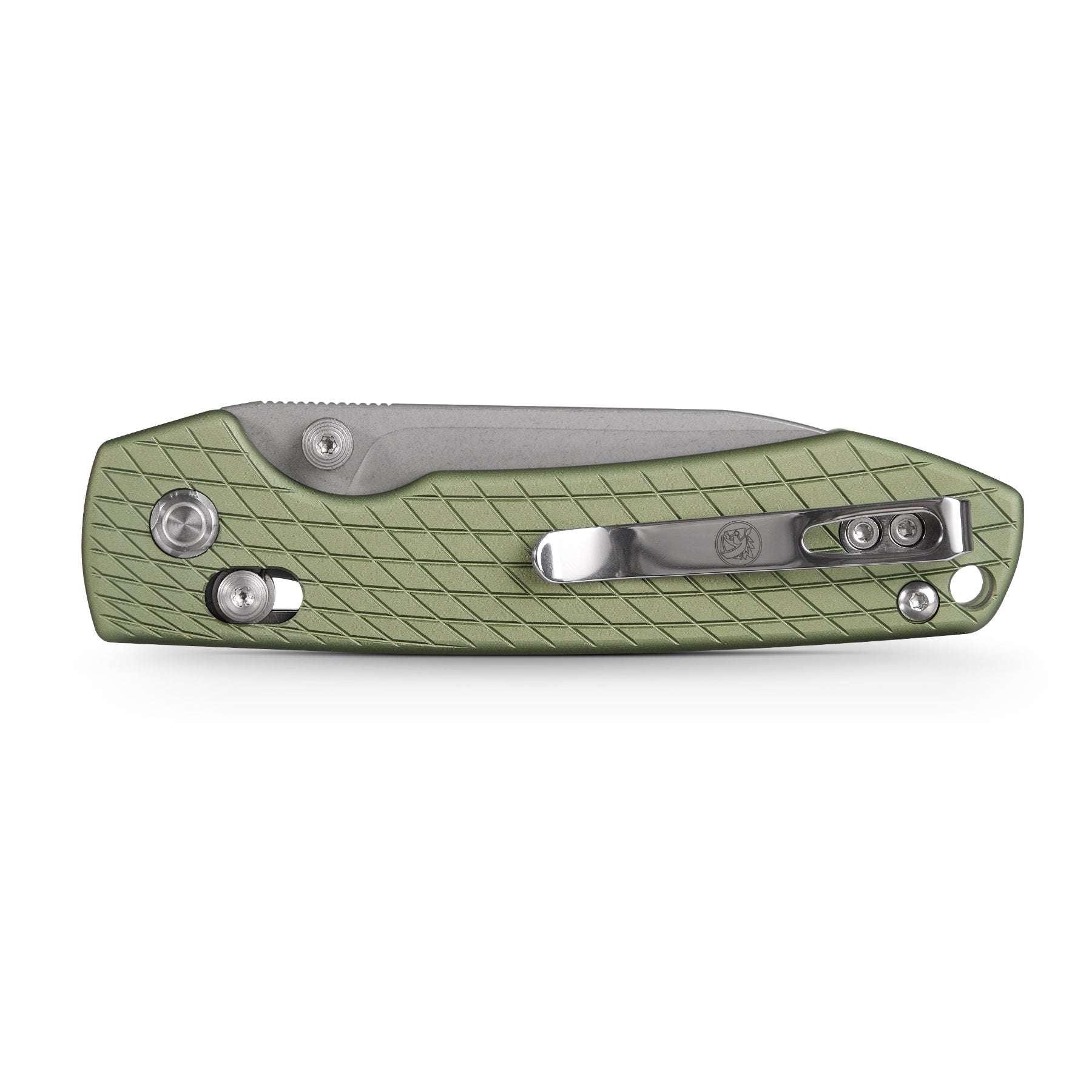 Vosteed Raccoon Crossbar Lock Knife 3.25" Nitro-V Blade & Green Aluminum Handle A0514 - NORTH RIVER OUTDOORS