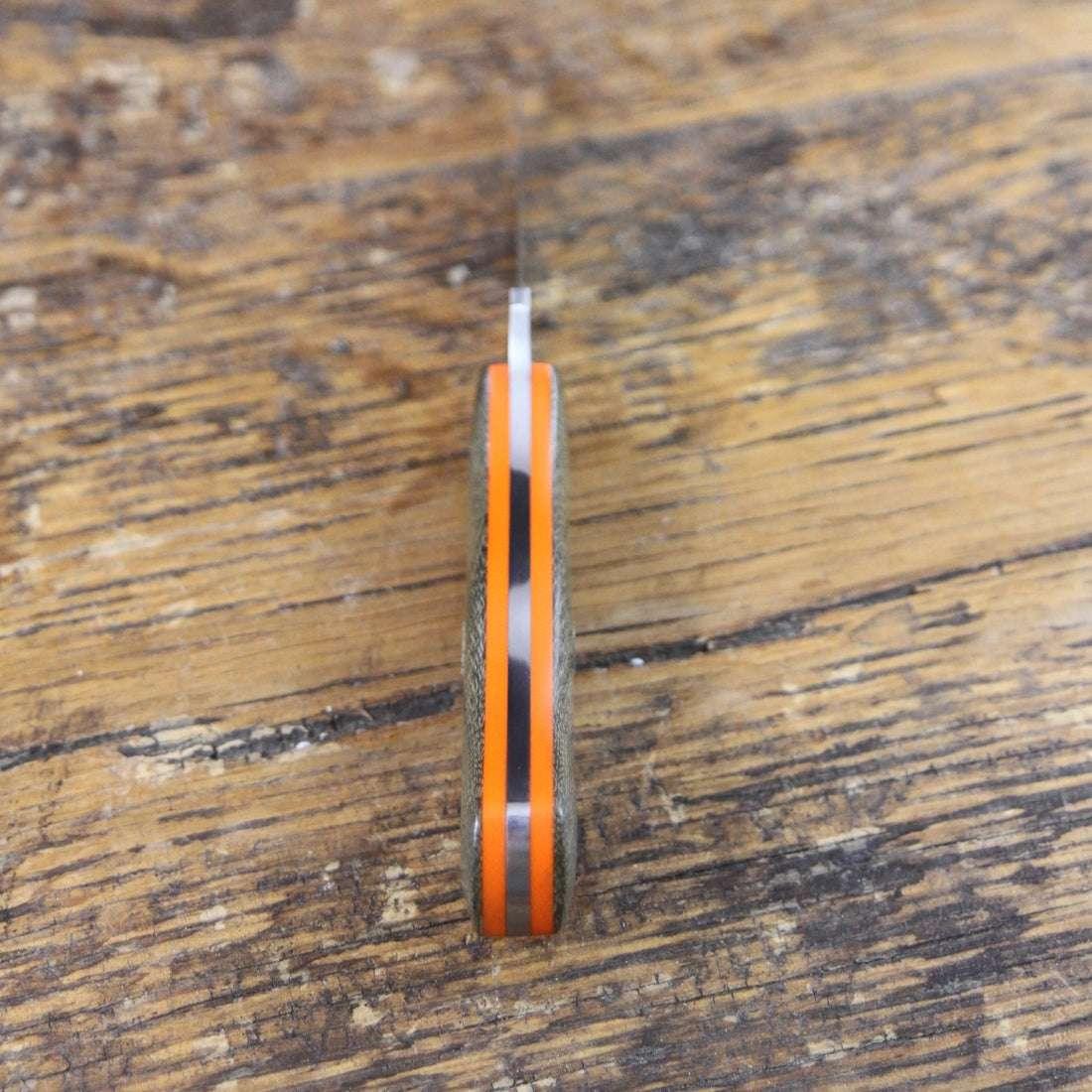 Join or Die Rimfire Fieldmate Fixed Blade Knife Green Micarta Blaze Orange G10 (2.5") - NORTH RIVER OUTDOORS