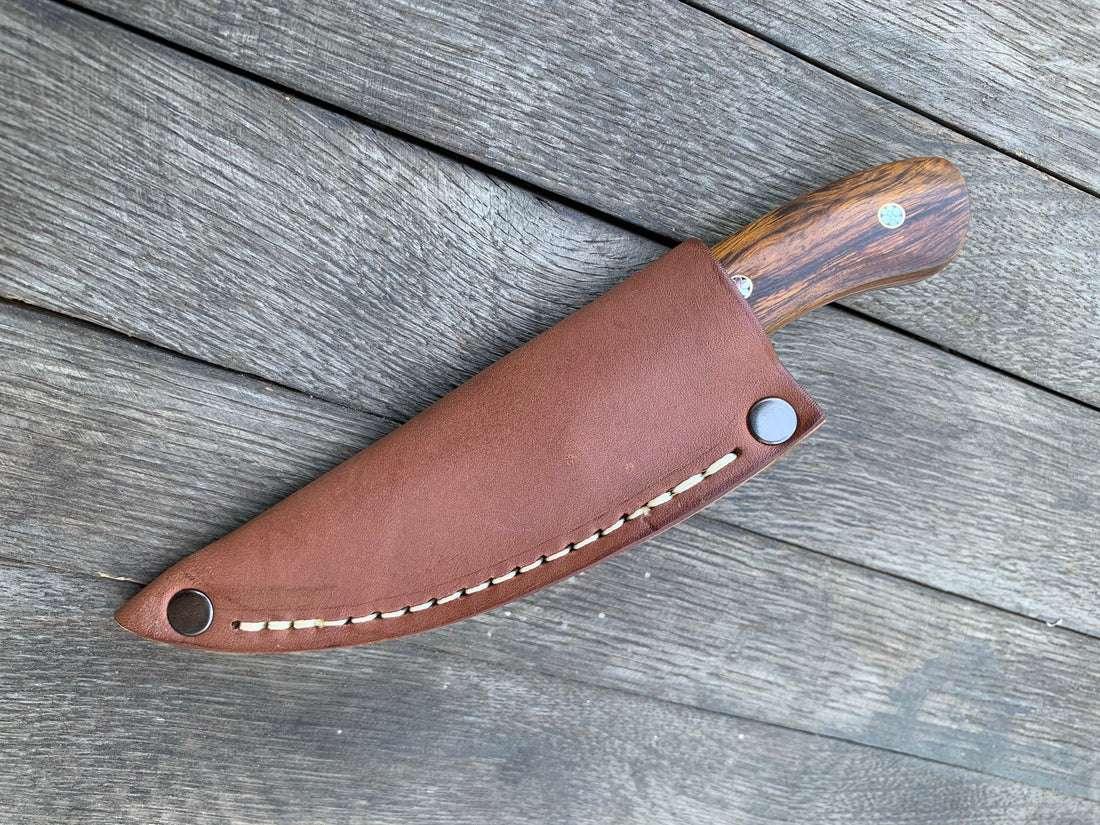 Join or Die Turquoise Fieldmate Fixed Blade Knife Black Richlite Ironwood (2.5") - NORTH RIVER OUTDOORS