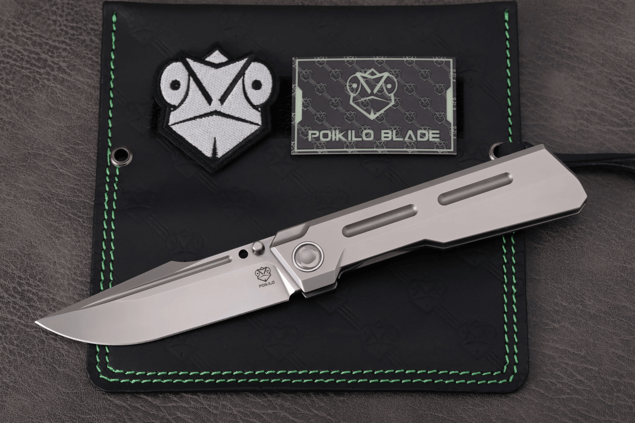Poikilo Blade Marlin Frame Lock Knife Pearlescent SW Ti (3.7" Pearlescent SW) - NORTH RIVER OUTDOORS