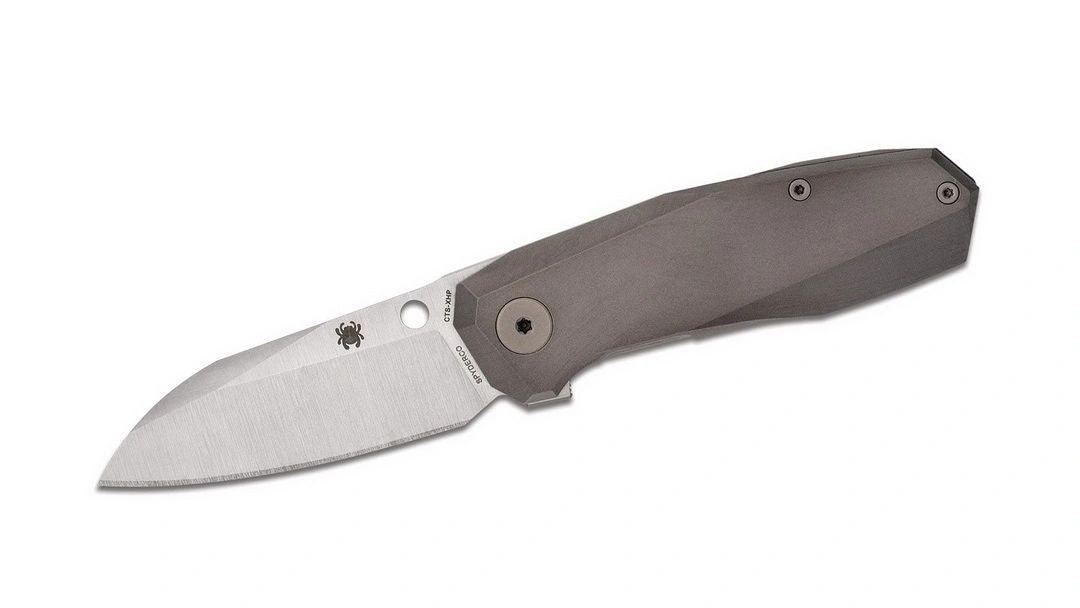 Spyderco Marcin Slysz Techno 3 Flipper Knife 2.64" CTS-XHP Satin Plain Blade Chamfered Titanium Handles Frame Lock C158TIP3 - NORTH RIVER OUTDOORS