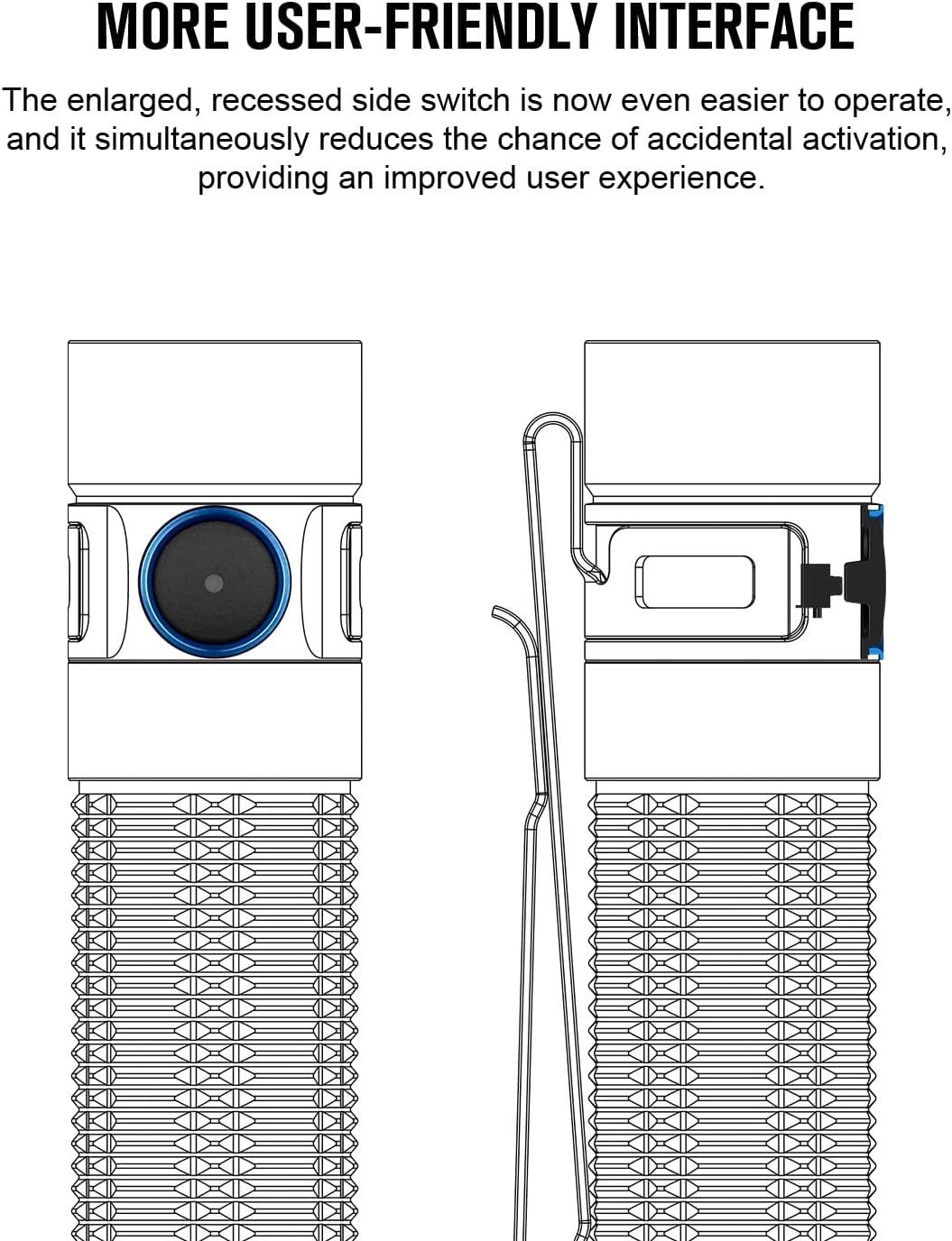Olight Baton 3 Pro Max 2500 Lumens Rechargeable Compact Flashlight (Cool White) - NORTH RIVER OUTDOORS