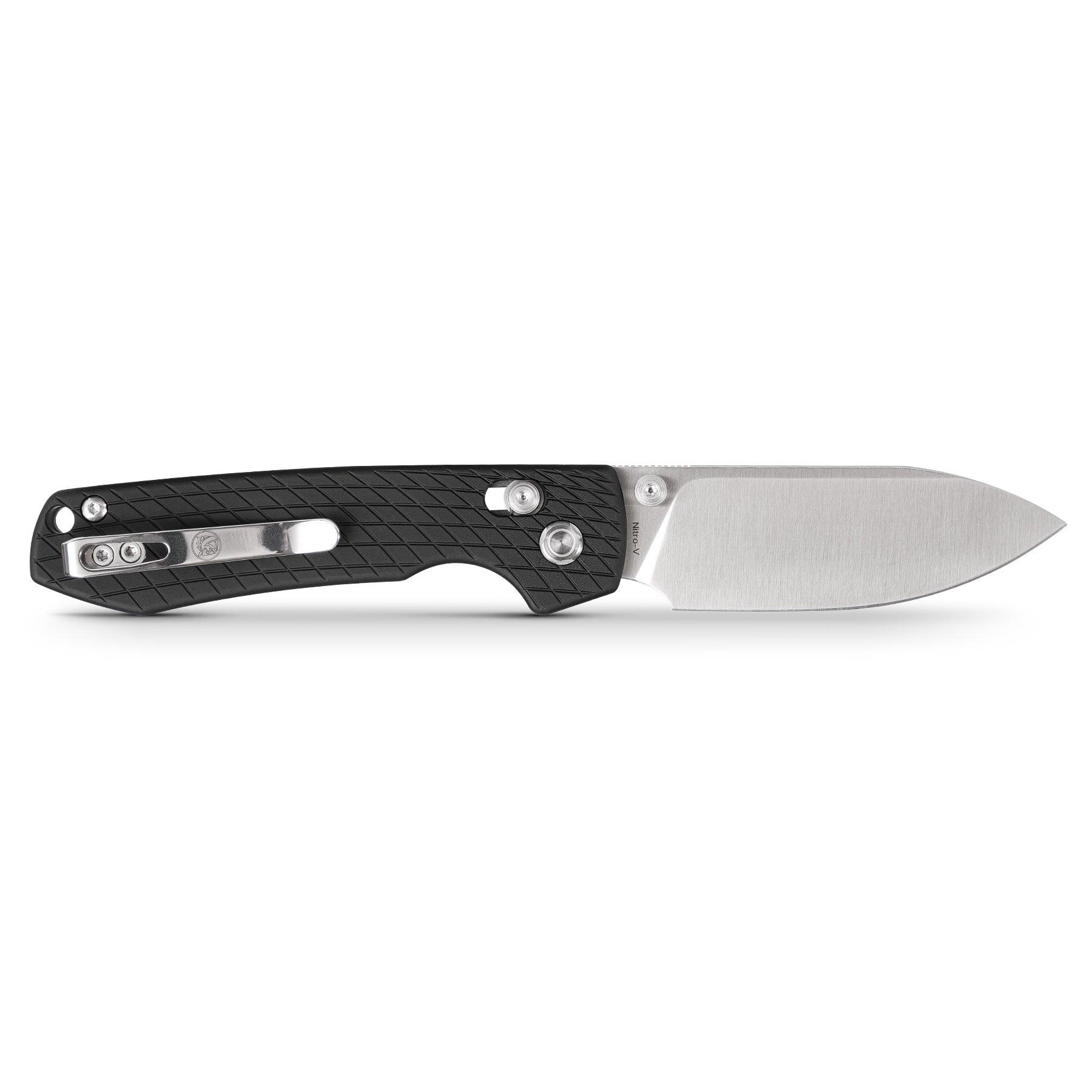 Vosteed Raccoon Crossbar Lock Knife 3.25" Nitro-V Blade & Black Aluminum Handle A0538 - NORTH RIVER OUTDOORS