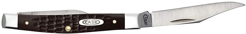 Case Small Pen knife Brown Delrin Handle 6233SS Work Knife 2 5/8' Slipjoint (Non-Locking)