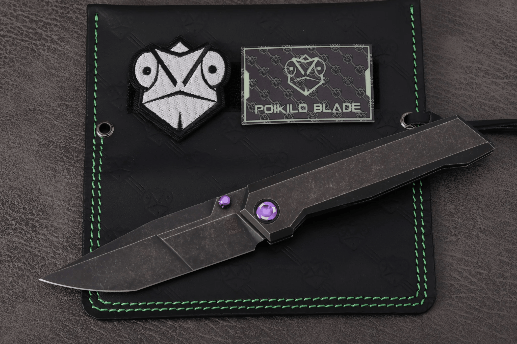 Poikilo Blade Salvator Frame Lock Knife Dark SW Titanium (3.9" Dark SW) - NORTH RIVER OUTDOORS