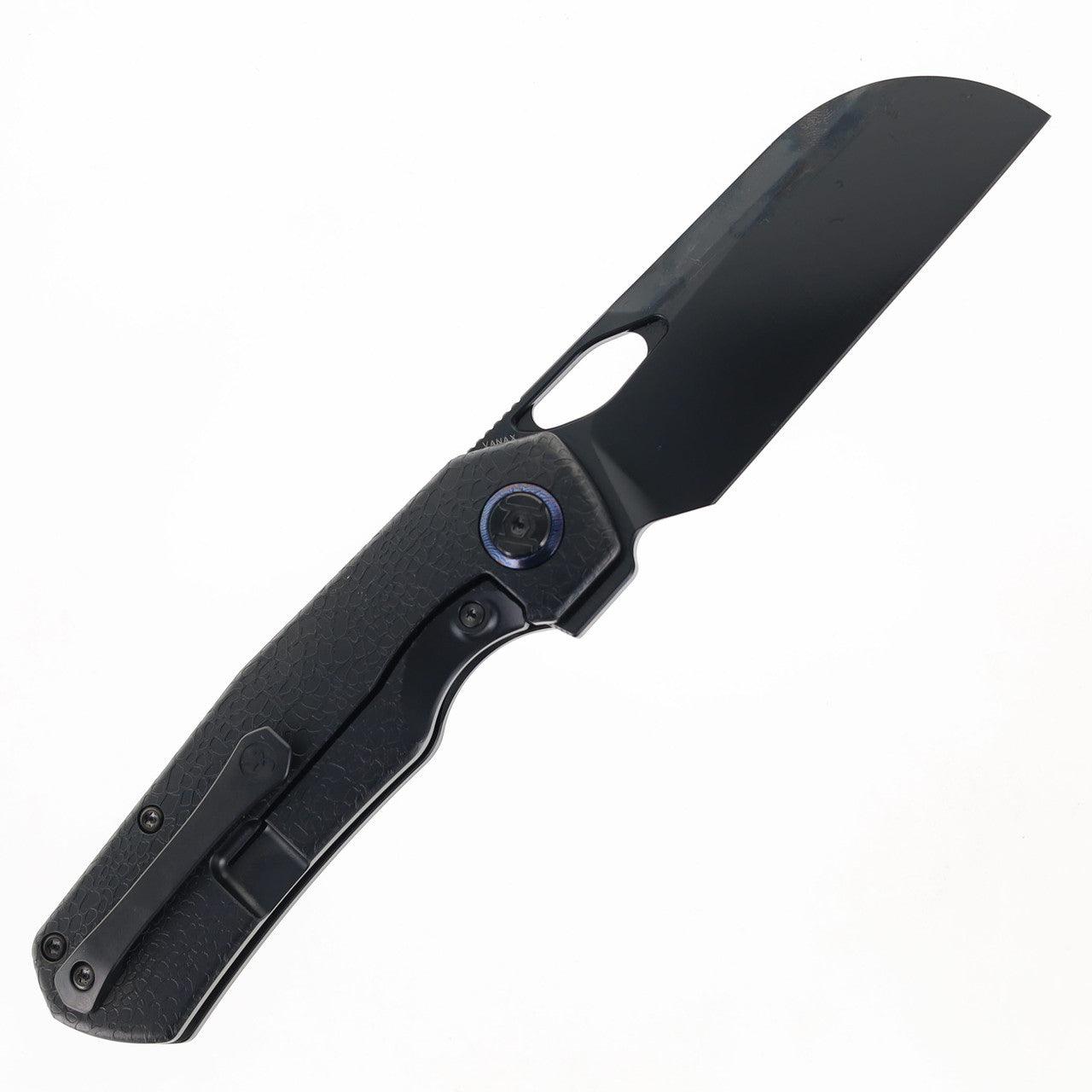 Kunwu S-TAO II Framelock Black DLC Titanium Folding Knife VANA S703LR2 - NORTH RIVER OUTDOORS