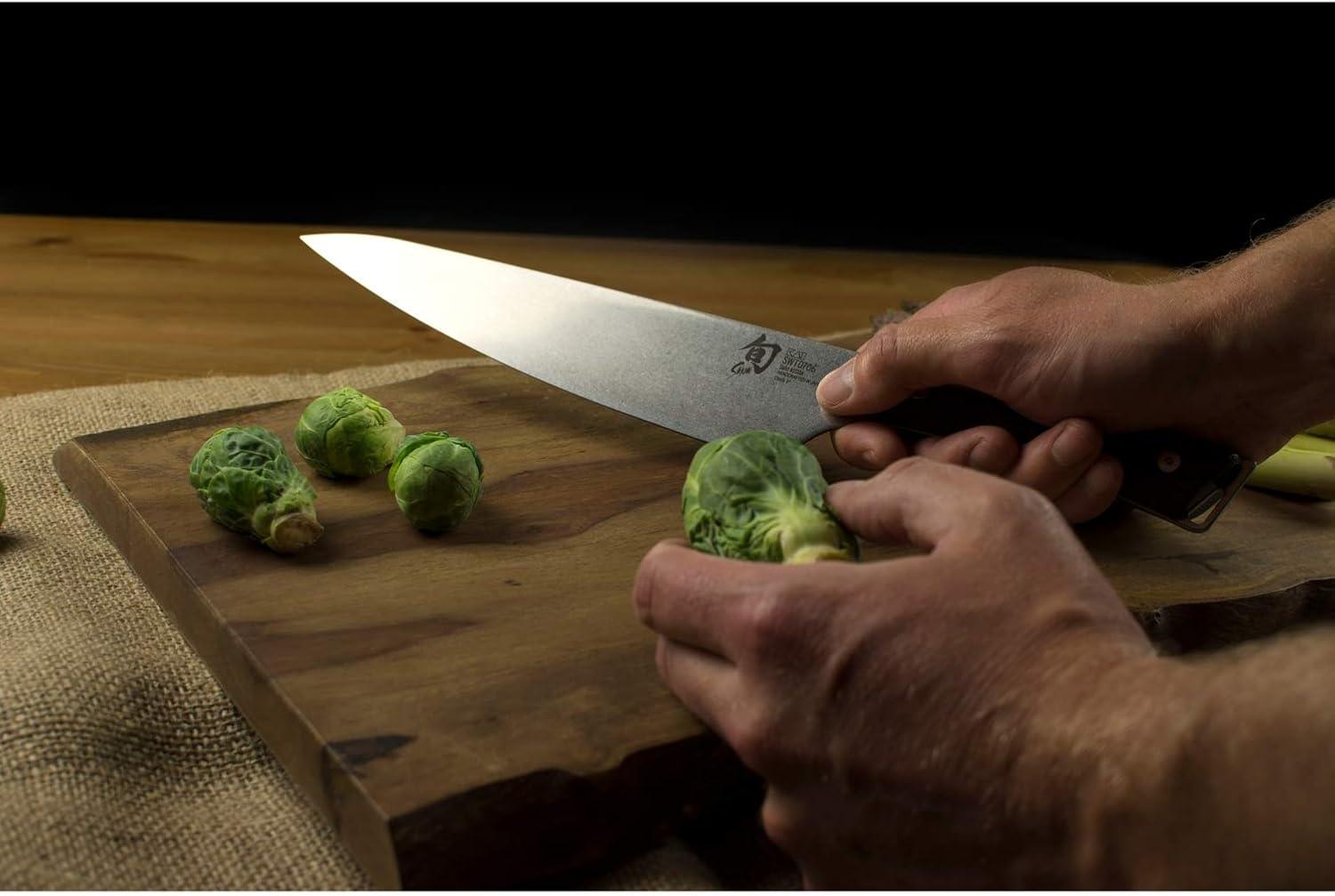 Shun Kanso 8" Chef’s Handcrafted Japanese Kitchen Knife AUS10A Tagayasan Handle Chef Knife for Professional and Home Chefs - NORTH RIVER OUTDOORS