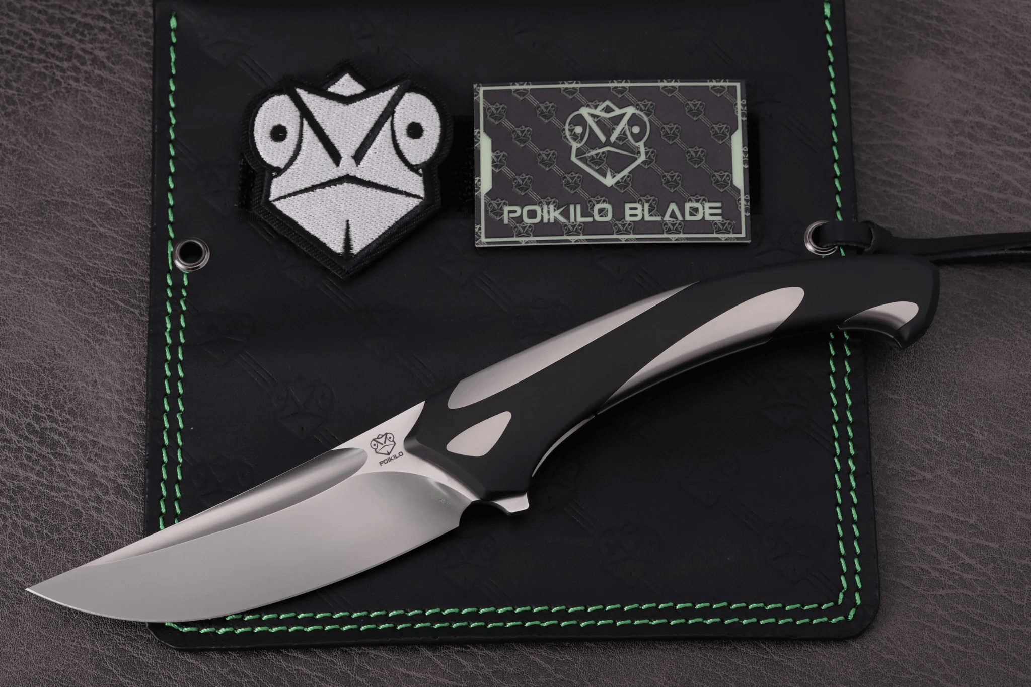 Poikilo Blade Orca Frame Lock Knife Black/Gray Titanium (3.6" Pearlescent SW) - NORTH RIVER OUTDOORS