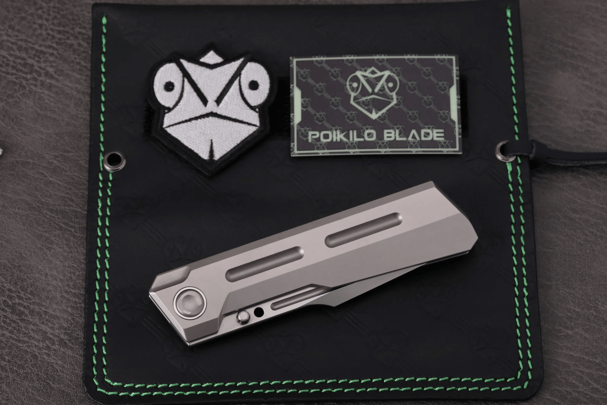 Poikilo Blade Marlin Frame Lock Knife Pearlescent SW Ti (3.7" Pearlescent SW) - NORTH RIVER OUTDOORS