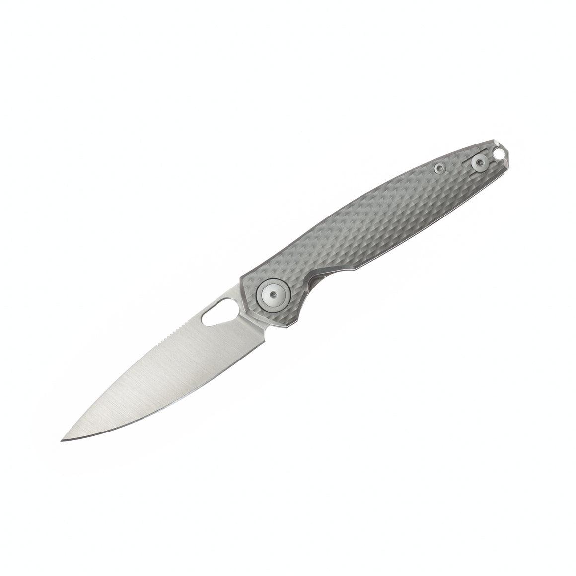GiantMouse REO Folding Knife 3.325" MagnaCut Satin Drop Point Titanium Handles - NORTH RIVER OUTDOORS