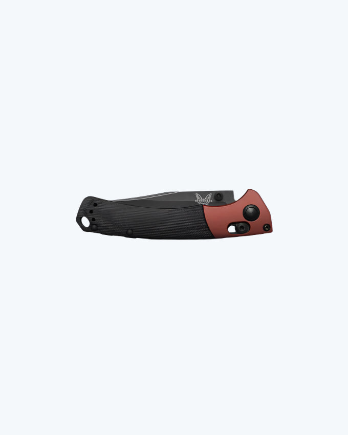 Benchmade Hunt Mini Crooked River Axis Lock Folding Knife 3.4" CPM-MagnaCut Black Stonewashed Black Canvas Micarta Burnt Copper Aluminum Bolsters - NORTH RIVER OUTDOORS