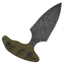 Stroup SD1 Push Dagger EDC Fixed Blade Knife 2.5" 1095 Hand Carved G10
