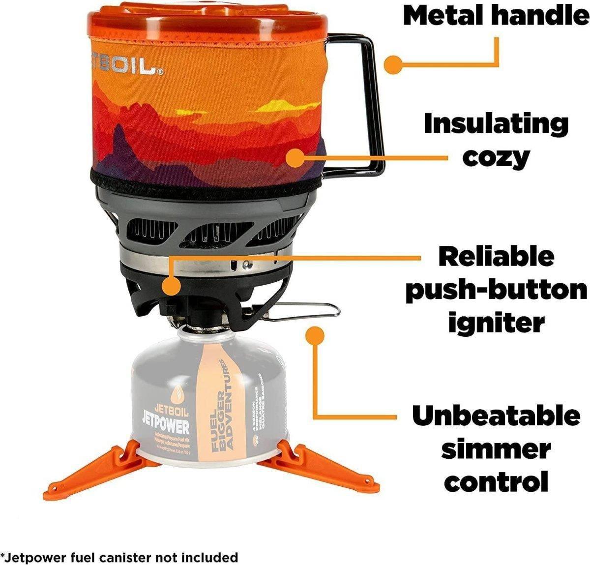Jetboil MiniMo Camping Backpacking Stove Cooking System (Adjustable Heat Control) - NORTH RIVER OUTDOORS