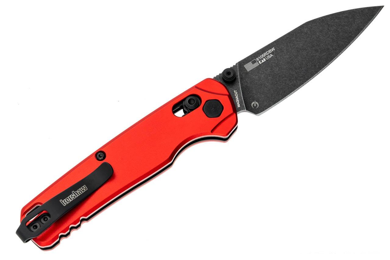 Kershaw 6105RDBW Bel Air Red Aluminum Handle Black Wash MagnaCut Blade - NORTH RIVER OUTDOORS