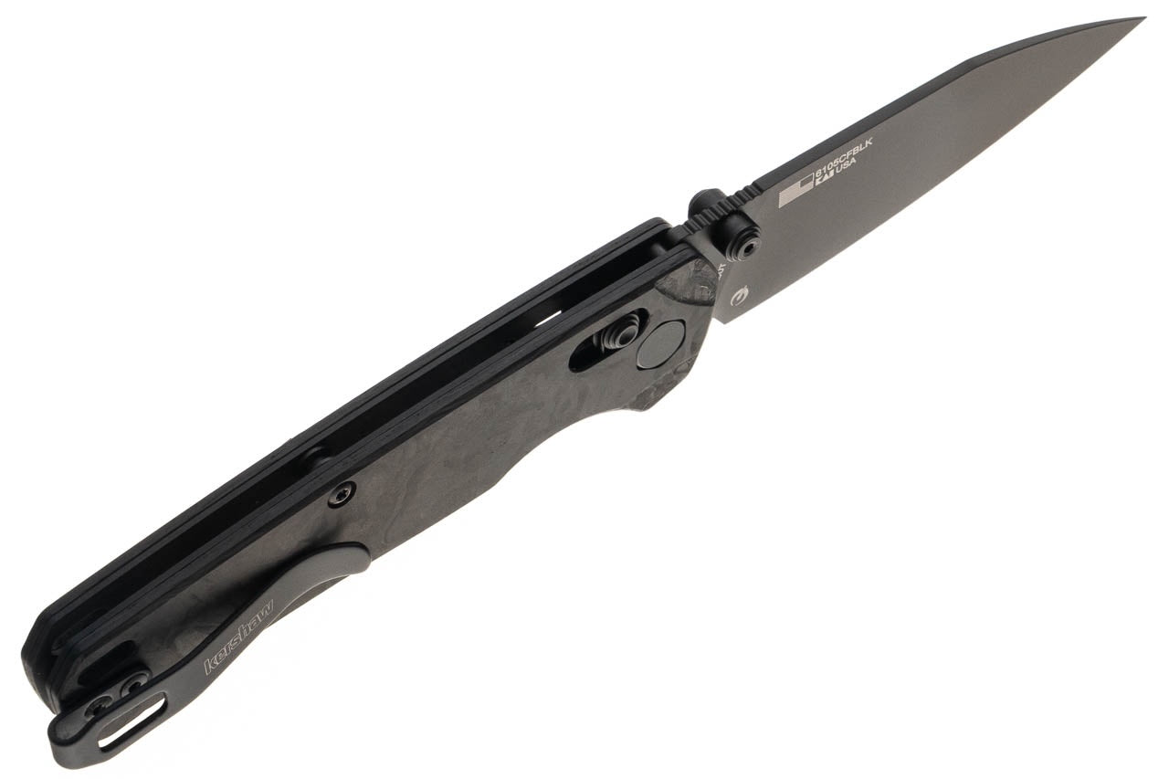 Kershaw 6105CFBLK Bel Air DuraLock KVT Folding Knife 3.1" Black MagnaCut Carbon Fiber