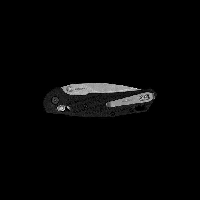 Kershaw 2037 Heist DuraLock Folding Knife 3.2" D2 Stonewashed Clip Point Black Nylon Handles - NORTH RIVER OUTDOORS