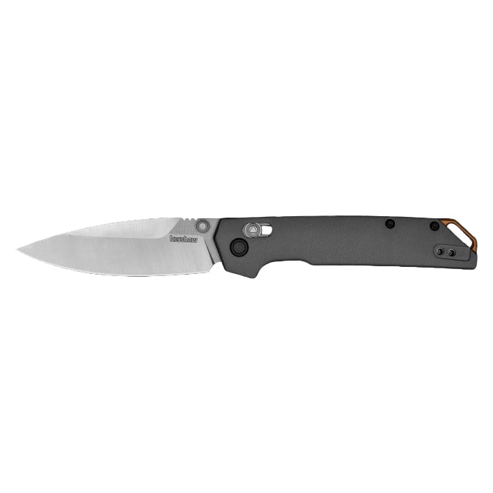 Kershaw 2038 Iridium DuraLock KVT Folding Knife 3.4" D2 Two-Tone Spear Point Blade Gray Aluminum Handles - NORTH RIVER OUTDOORS