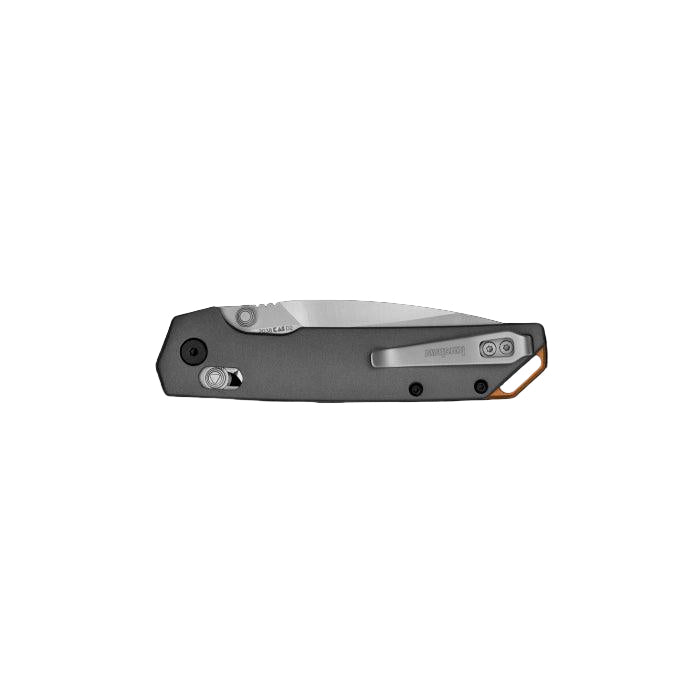 Kershaw 2038 Iridium DuraLock KVT Folding Knife 3.4" D2 Two-Tone Spear Point Blade Gray Aluminum Handles - NORTH RIVER OUTDOORS