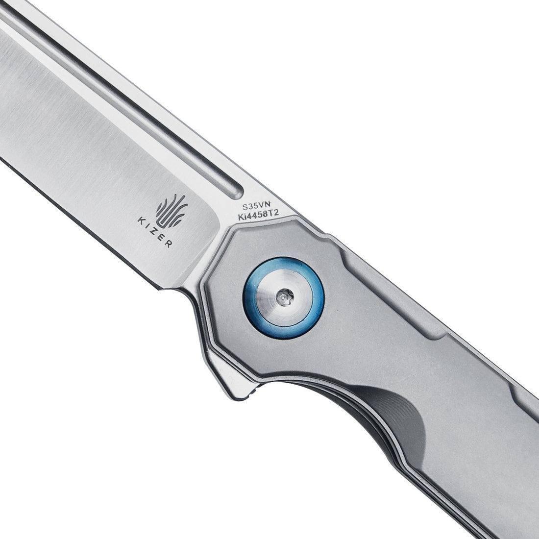 Kizer Begleiter Titanium Gray Ki4458T2 (3.5" Satin) - NORTH RIVER OUTDOORS