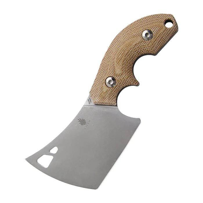 Kizer Cutlery 1039C2 Macho Blades Butcher Fixed Blade Knife 2.5" Stonewashed 154CM Cleaver - NORTH RIVER OUTDOORS