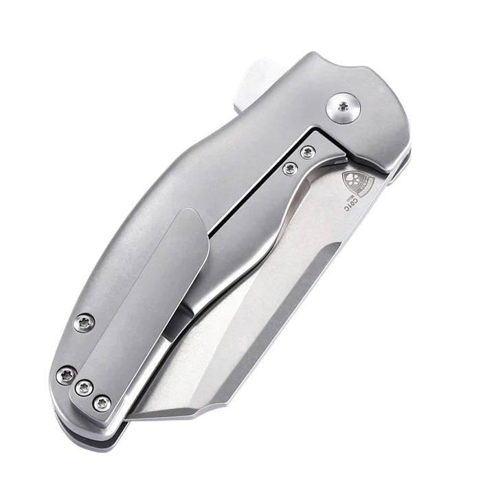 Kizer Sheepdog Knives Chris Conaway C01C Folding Knife 3.3" S35VN Sheepsfoot Titanium - NORTH RIVER OUTDOORS