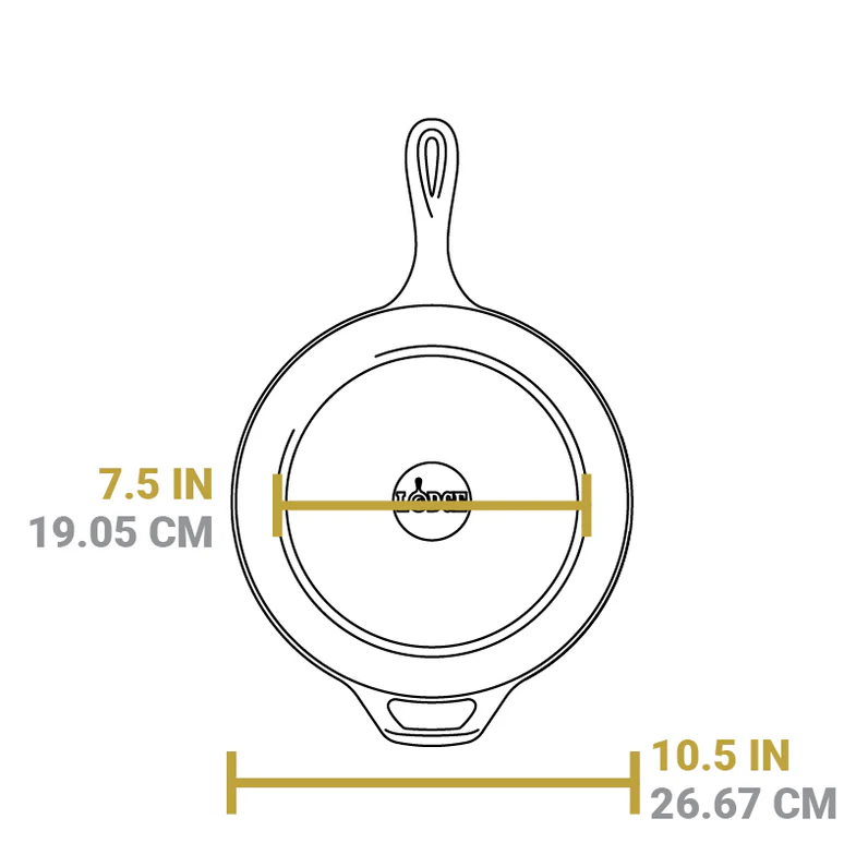 Lodge 10.25" Quart Cast Iron Deep Skillet (USA Made)