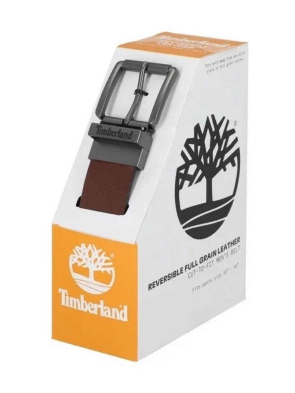 Timberland Men's Reversible Leather Belt, Brown/Black, Size 32''-44"