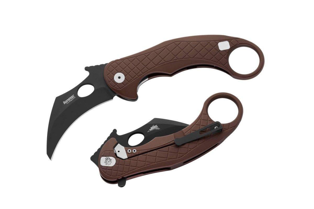 LionSteel Emerson L.E.One Karambit Folding Knife Earth Al (3.25" SW MagnaCut) - NORTH RIVER OUTDOORS