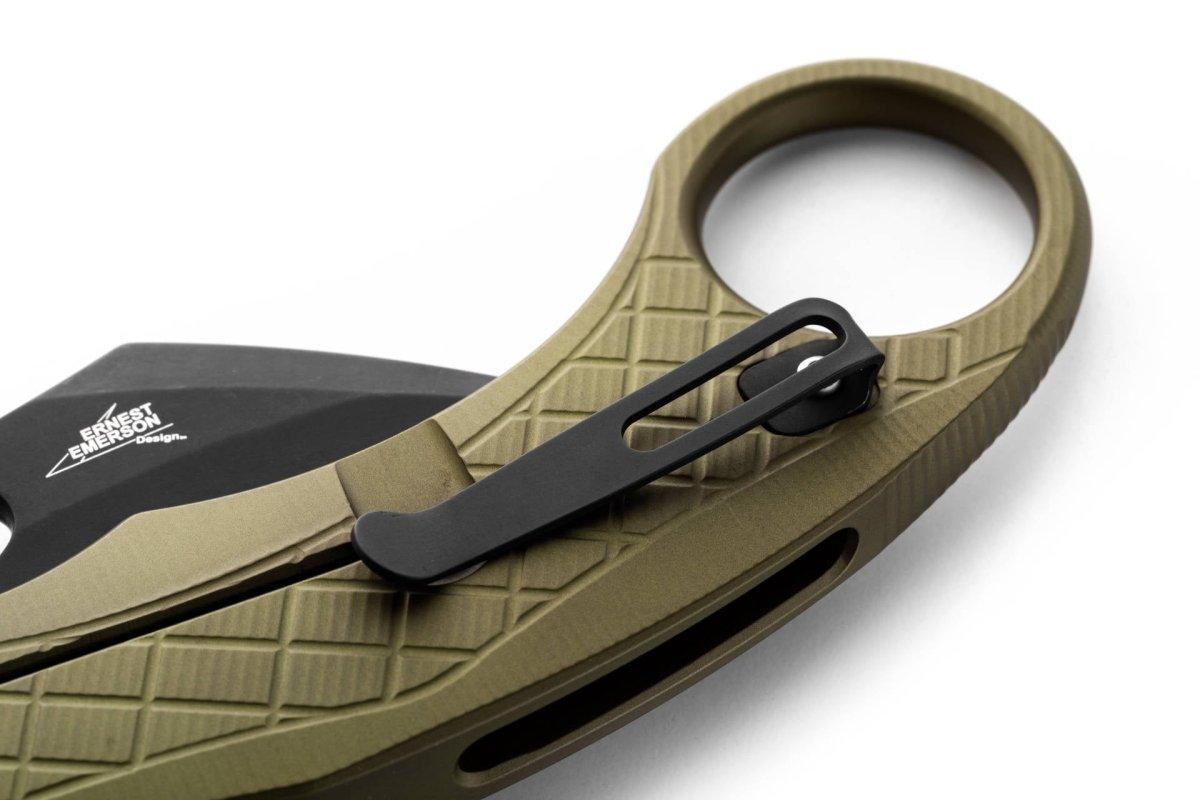 LionSteel Emerson L.E.One Karambit Folding Knife GREEN Al (3.25" SW MagnaCut) - NORTH RIVER OUTDOORS