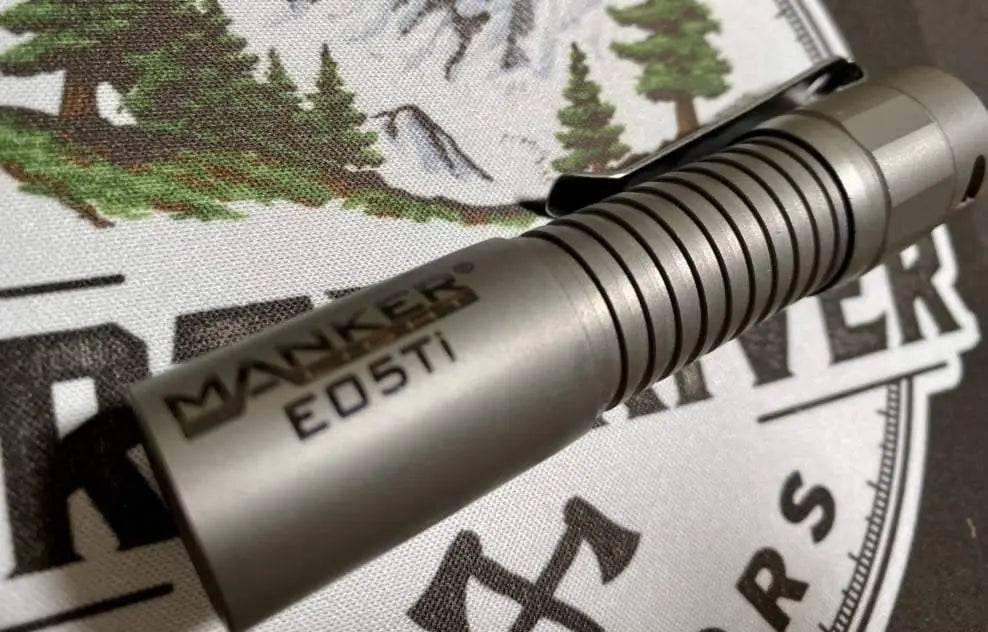 Manker E05 Ti 400 Lumens Titanium AA Flashlight With OSRAM LED - NORTH RIVER OUTDOORS