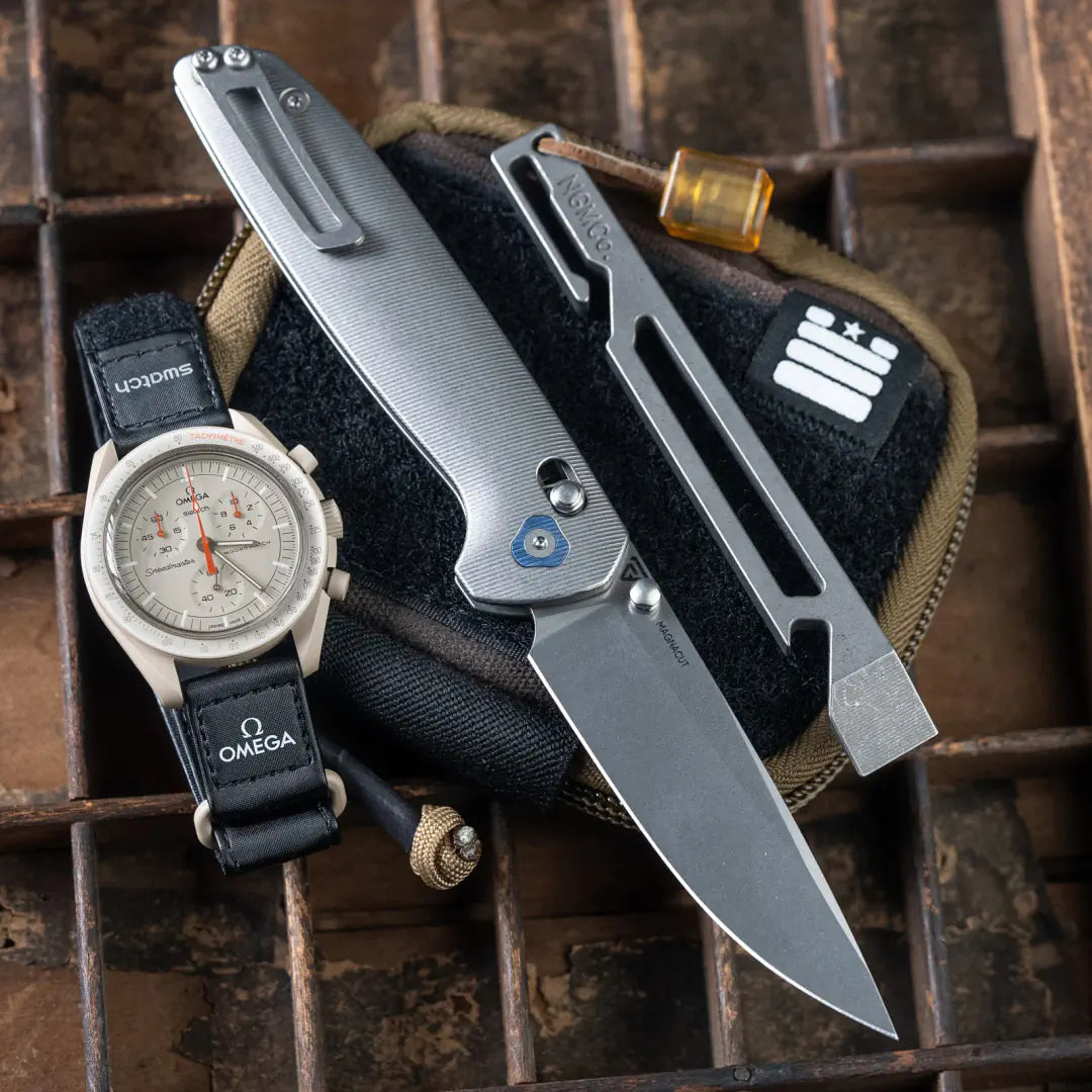 Tactile Maverick MagnaCut Folding Knife Stonewash Titanium (USA)