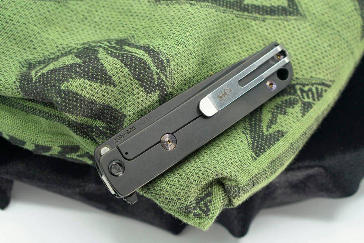 Medford M-48 Tumbled S35VN Black Aluminum Tumbled Titanium (USA) - NORTH RIVER OUTDOORS