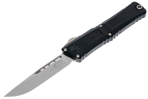 Microtech 1143-10 Combat Troodon Single Edge Gen III Black Handle Stonewashed Blade from NORTH RIVER OUTDOORS