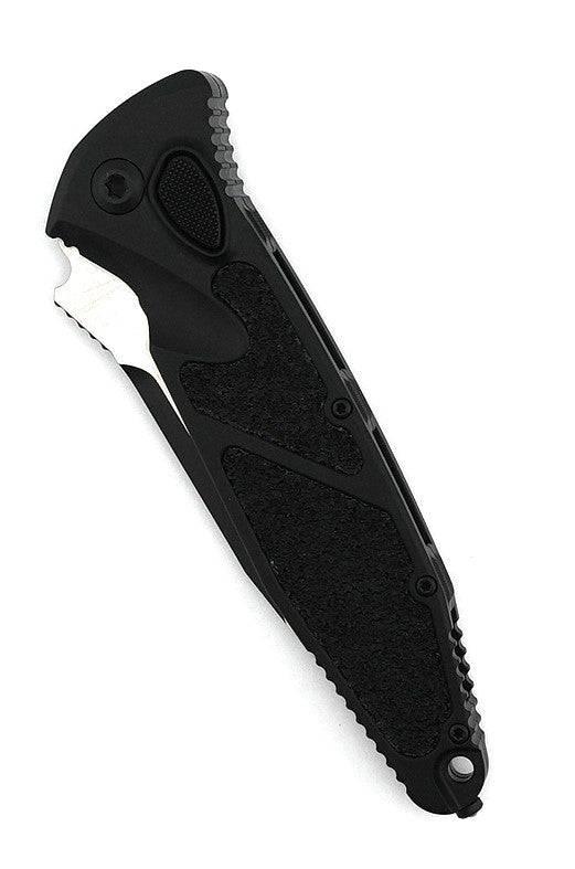 Microtech 160A-1T Socom Elite Tactical Auto Folding Knife 4.05" All Black Clip Point Plain Blade Black Handles - NORTH RIVER OUTDOORS