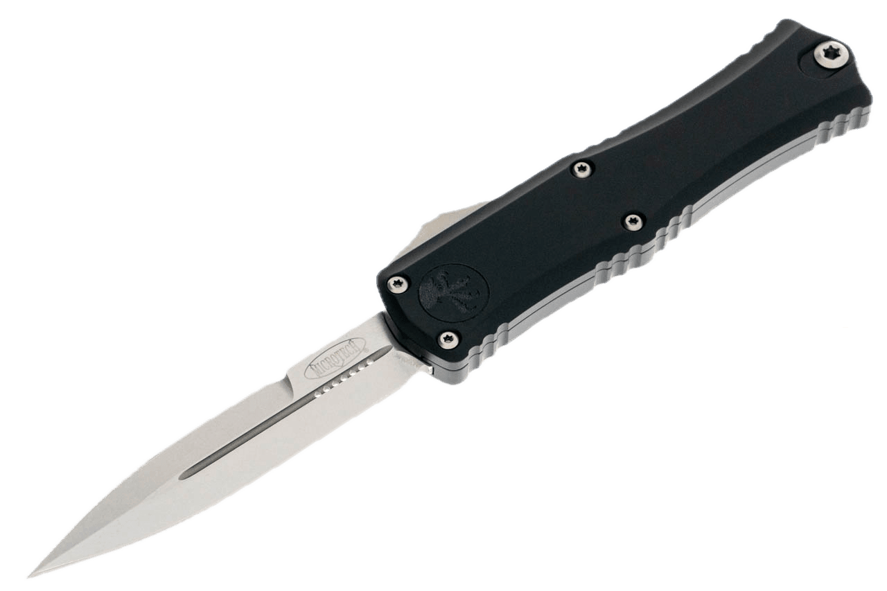 Microtech 1701M-10 Mini Hera D/E Bayonet Black Handle Stonewashed Blade - NORTH RIVER OUTDOORS
