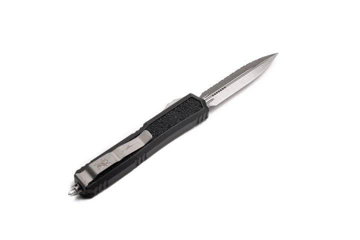 Microtech 206-12 S Makora D/E Full Serrated Stonewashed Blade (USA) - NORTH RIVER OUTDOORS