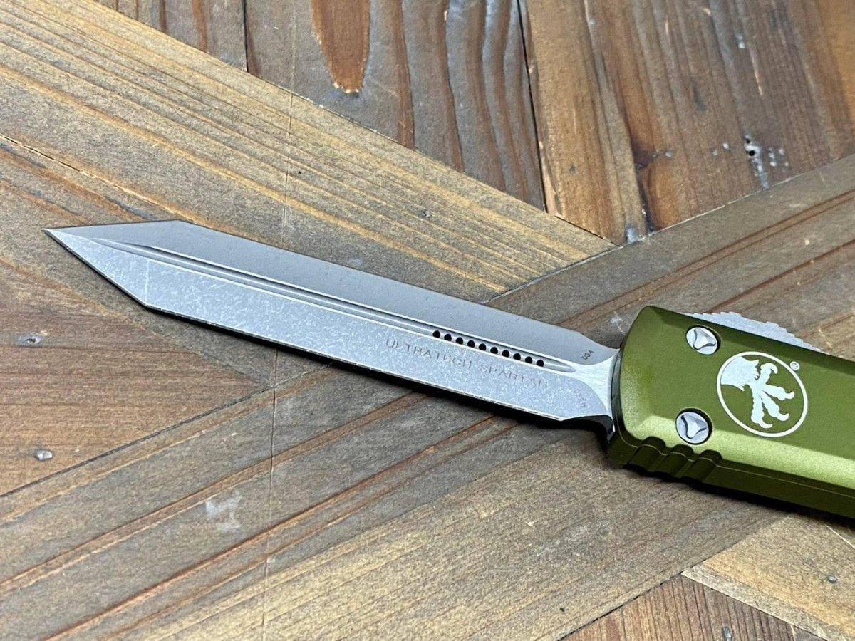 Microtech 223-10APOD Ultratech Spartan OD Green Handle Apocalyptic Blade - NORTH RIVER OUTDOORS