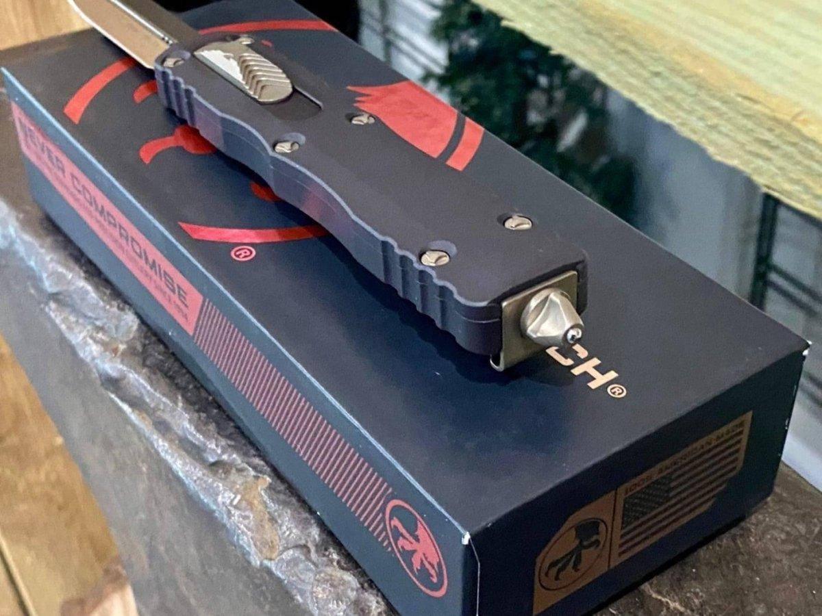 Microtech 227-13 Dirac Delta D/E - Black Handle - Bronze Blade - NORTH RIVER OUTDOORS