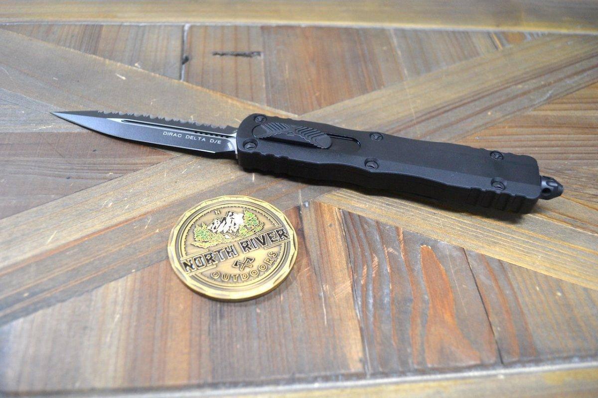 Microtech 227-3T Dirac Delta Auto OTF Knife 3.79" D/E Black - NORTH RIVER OUTDOORS