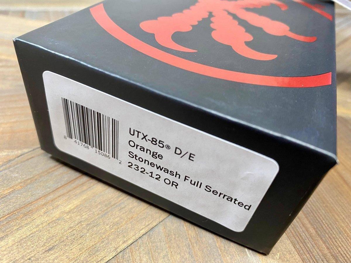 Microtech 232-12 OR UTX-85 D/E Orange Handle Full Serrated Blade (USA) - NORTH RIVER OUTDOORS