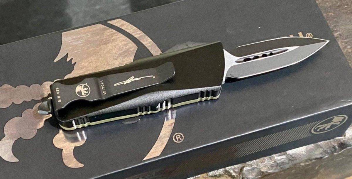 Microtech 238-1GTODS Troodon Mini 1.99" D/E SS OD GREEN G10 OTF Auto Knife - NORTH RIVER OUTDOORS