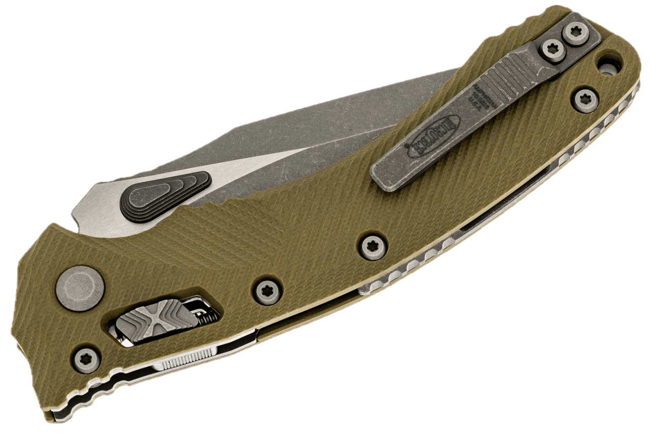 Microtech Amphibian RAM LOK OD Green Fluted G-10 Apocalyptic M390MK 137RL-10APFLGTOD - NORTH RIVER OUTDOORS