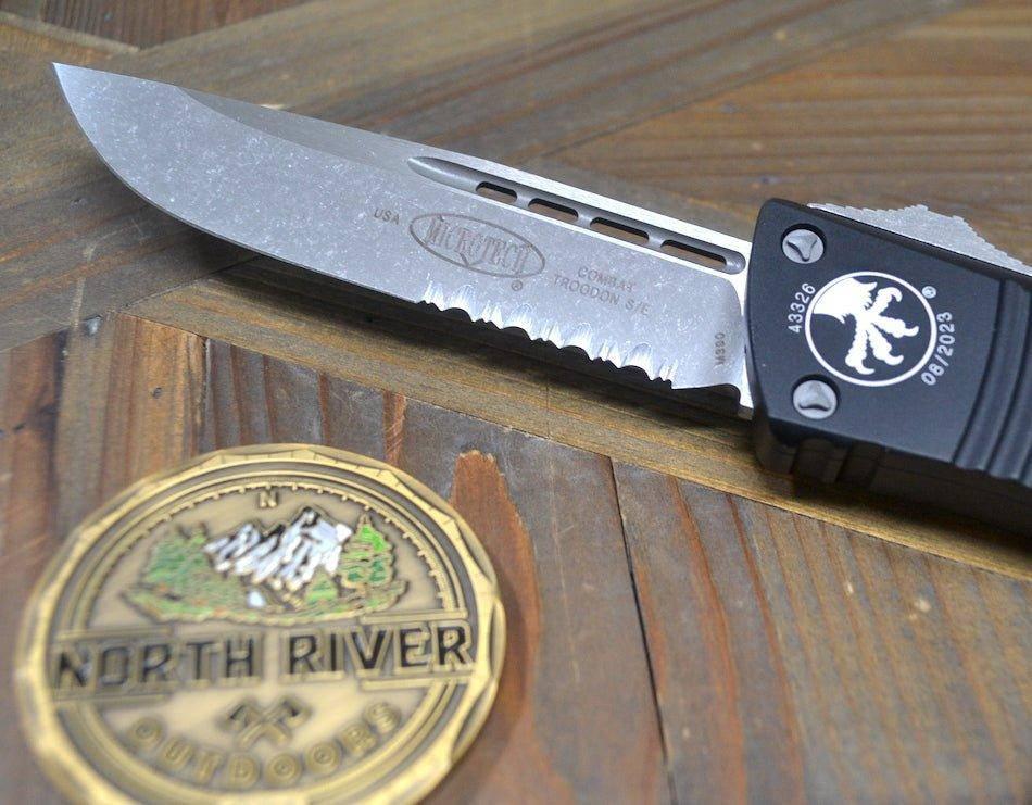 Microtech Combat Troodon 143-11AP S/E Apocalyptic Partial Serrated - NORTH RIVER OUTDOORS