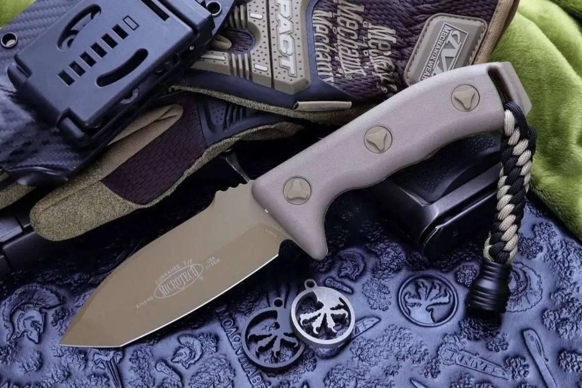 Microtech Currahee Tanto Knife Fixed (4.5" Tan Plain) - NORTH RIVER OUTDOORS