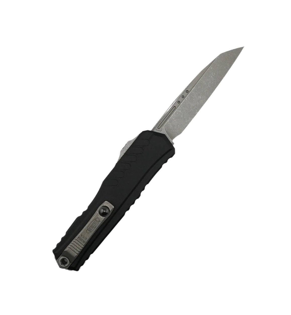 MICROTECH CYPHER II OTF AUTO BLACK ALUMINUM 3.5" S/E APOCALYPTIC STONEWASH 1241-10AP - NORTH RIVER OUTDOORS