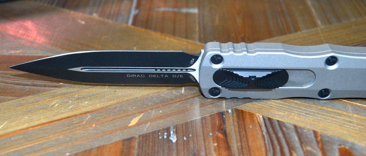 Microtech Dirac Delta Double Edge 227-1TG Black Titanium Gray - NORTH RIVER OUTDOORS